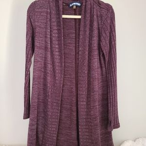 Ink Love and Peace - grayed pink/burgundy knit, knee length, lightweight sweater